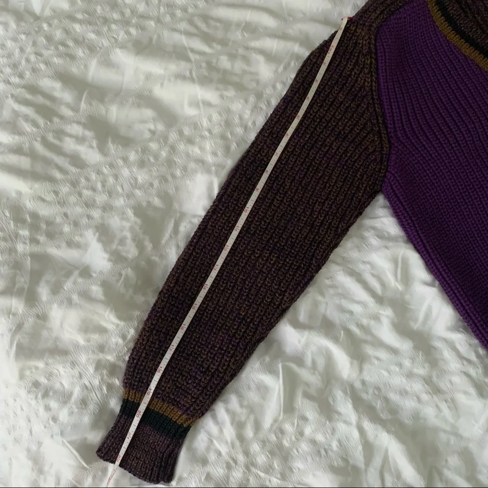Vintage Kenzo Purple Cardigan Wool Grandpa Sweater - Picture 9 of 11